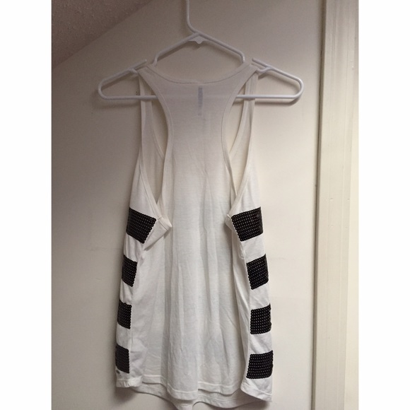 Sequined Striped Razorback Tank - Picture 2 of 4