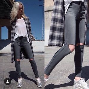 Gray Distressed Jeans
