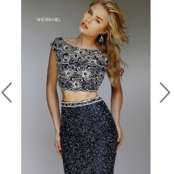 Sherri Hill Dresses & Skirts - 🚫SOLD🚫 Sherri Hill - Navy Blue 2 Piece Homecomin