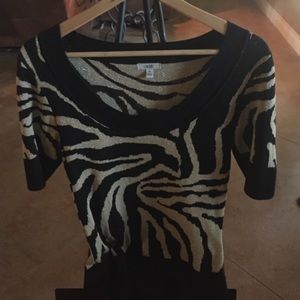 Cache sparkle zebra sweater