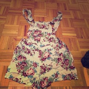 Floral overalls!