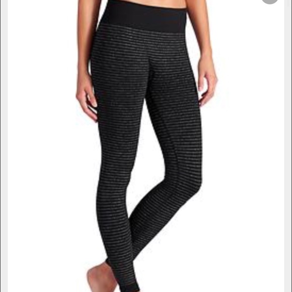 Athleta Shimmer Stripe Tight - Size Medium