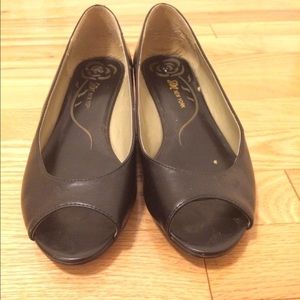 Black wedges with open toe!