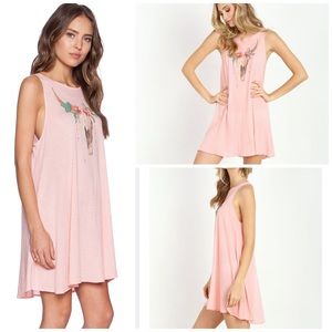 Blush WILDFOX A Line Floral Cape Shirt Dress NWT Blush WILDFOX A Line Floral Cape Shirt Dress NWT