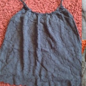 Navy blue lace tank