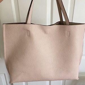 Reversible Pink Tote & Wristlet