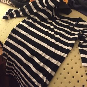 black and white mini dress