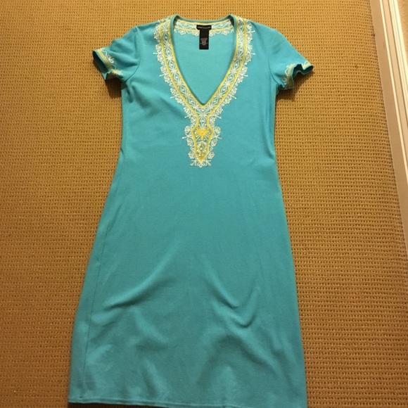 Moda International Teal dress