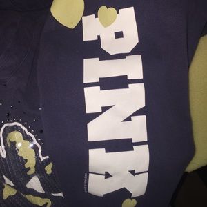 navy blue Pink sweatpants