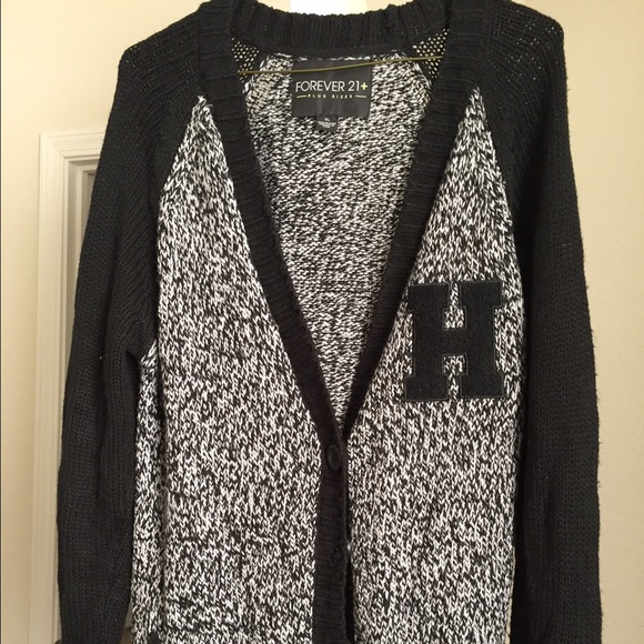 Black & White Cardigan & Vs underwear