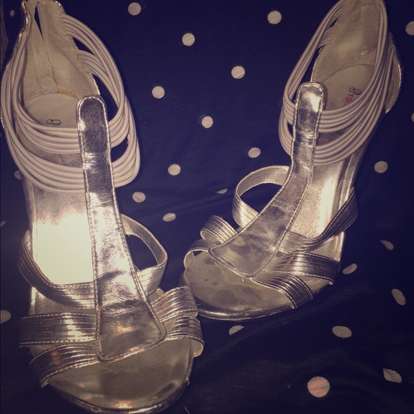 Silver High Heels