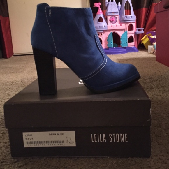 Shoes - Blue suede booties