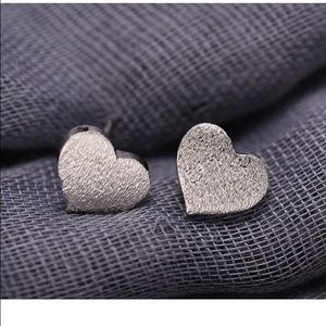 Beautiful Sterling silver heart shaped earrings...