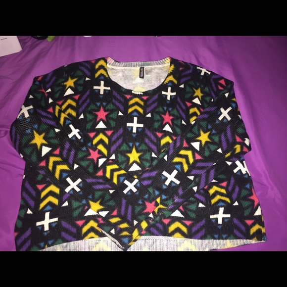 H&M Multi-Color Crop Sweater