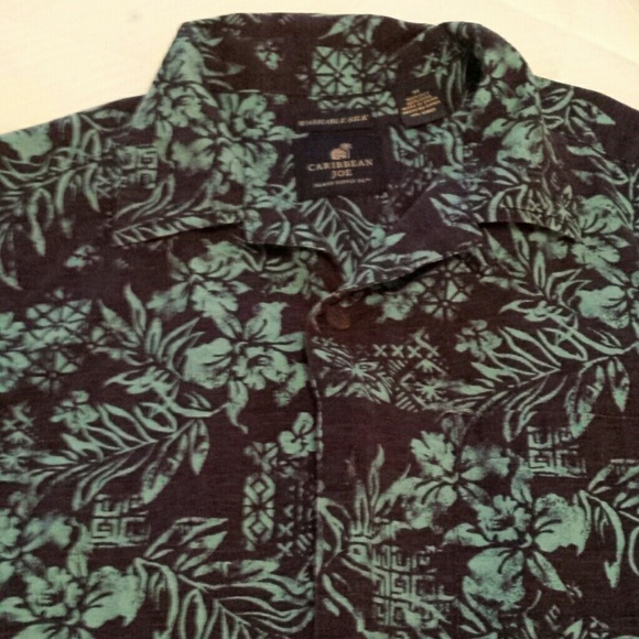 Gorgeous Caribbean Joe Blue Tropical Shirt - Picture 3 of 3