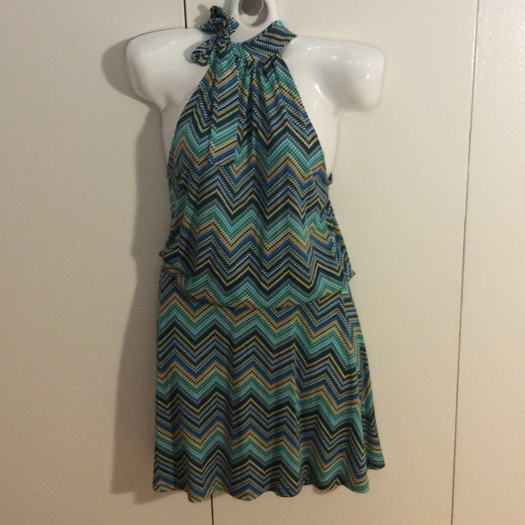 Super Flattering Halter Printed Dress