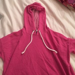 Pink tunic hoodie. Loose, casual