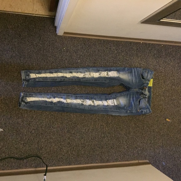 Distressed jeans