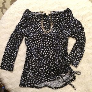NEW MICHAEL Kors Black/White Polka Dots top