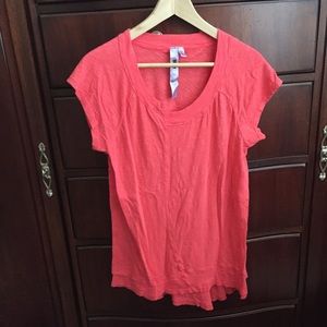 Wilt Coral Asymmetrical Shirt
