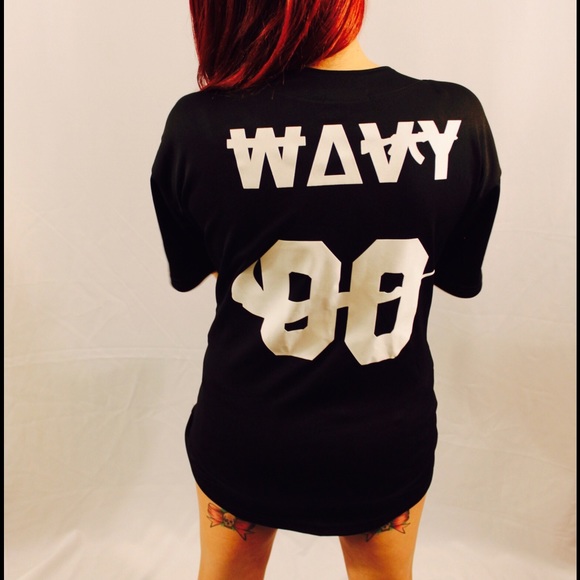 Wavy 00 jersey black with white unisex