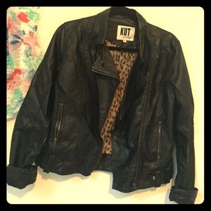 Slouchy faux leather jacket