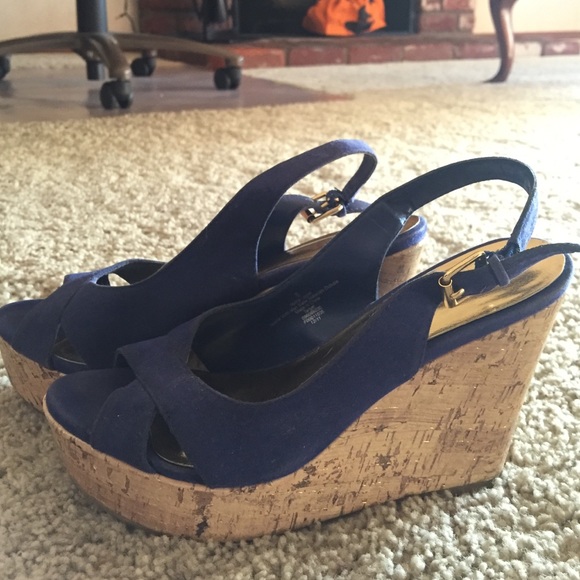 Navy blue wedges