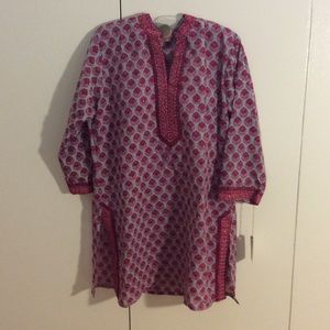 SOLD! Printed Embellished Cotton Tunic