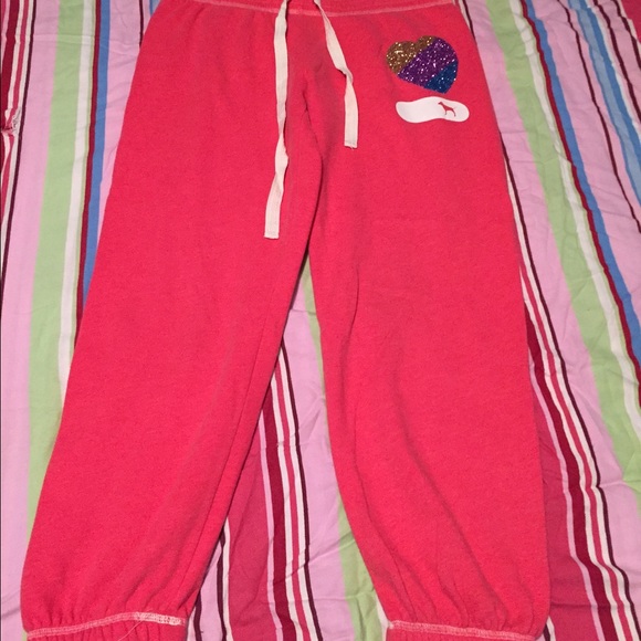 Victoria's Secret pink glitter sweatpants - Picture 3 of 3