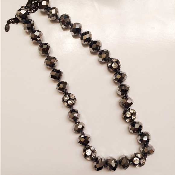 Aldo grey metal ball necklace