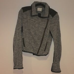 Moto sweater jacket