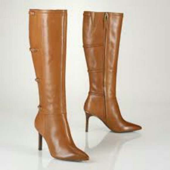 Ralph Lauren Shoes - Ralph Lauren Stiletto Leather Boots