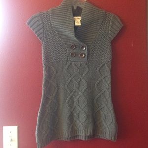 Two sweaters- brown and gray.