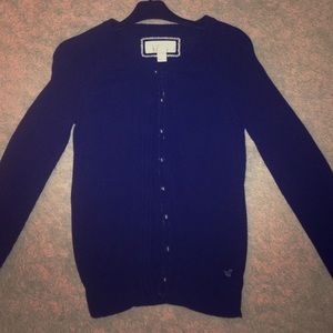 Deep Blue Winter Cardigan