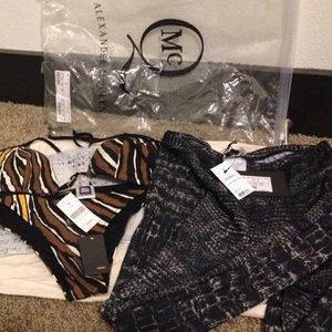 Fendi size 42 bikini M new w tags McQ leggings