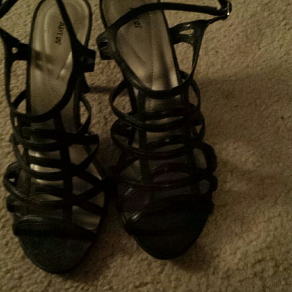 Cute strappy heels, I broke my leg so I can't wear