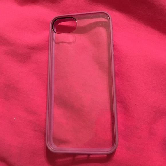 Clear back with purple trim phone case