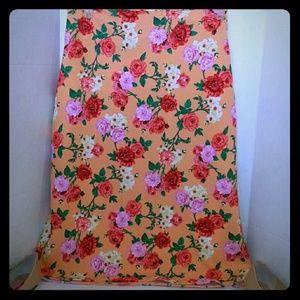 Floral Print Pencil Fit Skirt Sz 3x