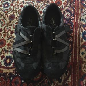 Black coach running shoes size 6.5