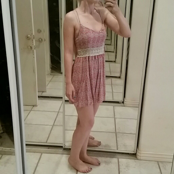 Pink Lace Hollister Dress