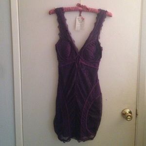 Bebe Purple Lace Dress