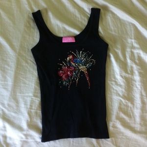 Le Lotus Bleu tank top