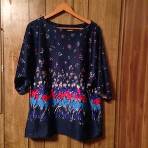 Silky floral tunic