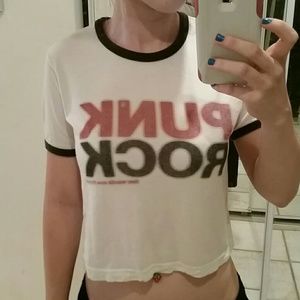 Brandy Melville Punk Rock Crop Top