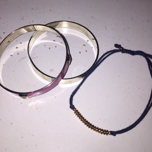 BUNDLE!!!! 1 navy bracket and 2 silver and pink!!