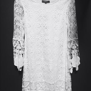White crochet dress