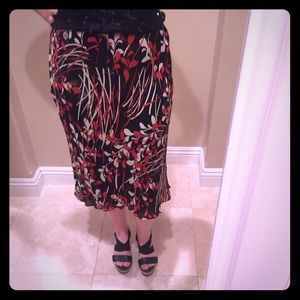 Ann Taylor Red Black Skirt Sz 4 NOT Anthropologie