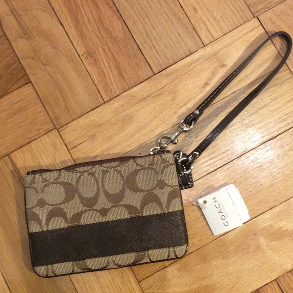 NWT Coach Signature Wristlet