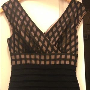 Adrianna Papell black/nude cocktail dress