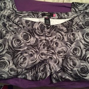 Rose Print Stiletto Jeans